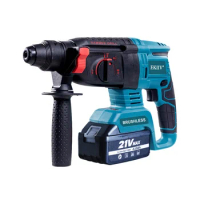 EKIIV 21V Cheapest Rechargeable brushless cordless rotary hammer drill electric Hammer impact drill with two lithium batteries