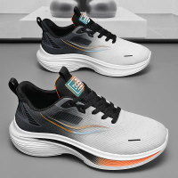 New Men's Shoes Lightweight Mesh Running Shoes Men's Summer Simple Breathable Youth Running Shoes Ve