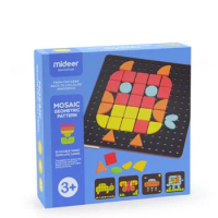 Mideer Plastic Geometric Pattern Puzzle Children Education Jigsaw Desktop games Toy