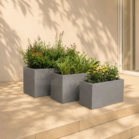 Pot Tanaman Bahan Semen Planter Box Small PxLxT. 60x24x30cm Hitam