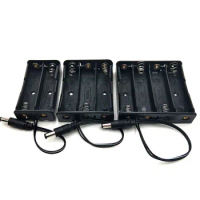 500pcs/lot 2x 3x 4x 3.7V 18650 Battery Holder Case 2 3 4 Slots 18650 DIY Batteries Storage Box Container With 5.5x2.1mm DC Plug