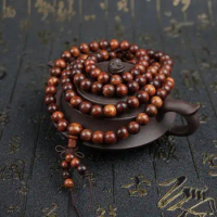 6mm/8mm Natural Red Sandlawood Beads 108 Beads Buddhism Beads,Meditation Prayer Beads Japa Mala Buddha