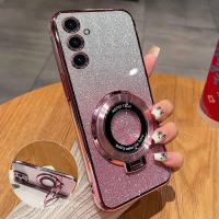 Sarung Pendirian Pendakap Cincin Magsafe Magnetik, Untuk Samsung A36, Sarung untuk Galaxy A15, A16, 