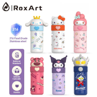 RoxArt Botol Minum Termos 350ML Lucu Stainless Steel Cup Kawaii Anime Lucu Unik Hadiah Gift Termos