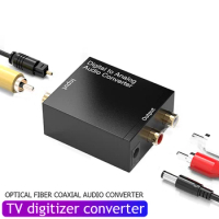 Digital to Analog Audio Converter RCA Audio Adapter For TV Digital Coaxial Fiber Optical Toslink DAC Analog Output Converter