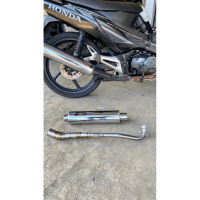 Knalpot CKD supra x 125 original Manz fulset suara standar sodet inlet 50cm Adaptor Motor