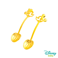 Disney迪士尼系列金飾 黃金湯匙木盒套組-米奇+美妮款