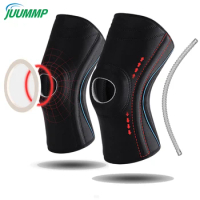 1Pcs Knee Compression Sleeve, Knee Braces for Knee Pain Wraps Patella Stabilizer with Spring Support, Hinged Kneepads Protector