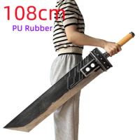 WW 1:1 7 VII Sword Cosplay Cloud Strife Buster Sword Silver Remake Sword Knife Big Prop Safety PU Zack Fair Weapon