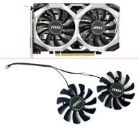 Cooling Fan NEW 2PCS 75MM 2PIN HA8010H12F-Z GTX1650 GPU FAN For MSI GTX 1650 SUPER VENTUS XS Graphics Card Fans