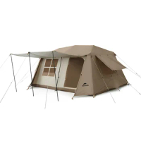 Naturehike Village 13 Ridge Automatic Camping Tent 210D Oxford 3-4 Persons Outdoor 13㎡ Glamping 2room &amp; 1hall Hut House