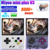Miyoo Mini Plus V3 Retro Handheld Game Console 3.5 Inch IPS HD Screen Classic Video Game Console Linux System Gaming Emulator