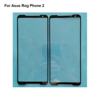 2PCS For Asus Rog Phone 2 Front LCD Glass Lens touchscreen For Rog Phone II Touch screen Panel Outer Screen Glass without flex