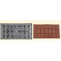 【巧克力模-立體冰格透明料-2218B】巧克力模具套裝 硬質模具 DIY模具(成品27g)(模27.5*13.5*2.4cm)多款可選-8001001