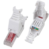 10 X Network Connectors Tool-Free RJ45 CAT6 LAN UTP Cable Plug Without Tools Cat5 Cat7 Installation Patch