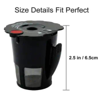 Washable Refillable Reusable Coffee Filter Capsule Cup with Lid for KEURIG 2.0 Coffee Maker K200 K350 K400 K460 K460 K500 K575