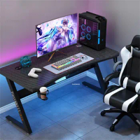 Modern Carbon Fiber Desktop Computer Desks Office Furniture Internet Cafe Gaming Table Home Bedroom Study Table And Chair Set