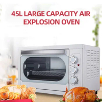 45L Fully Automatic Oven Commercial Electric Oven Stainless Steel Air Fryer Bakery Machine Forni Per Pizza