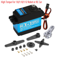 35kg High Torque Coreless Motor Servo Metal Gear Waterproof Digital Servo Kit For 1/8 1/10 1/12 Robotic DIY RC Car Repair Parts