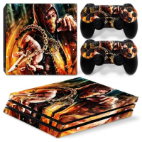 For PS4 Pro Console and 2 Controllers Skin Sticker PS4 Pro Duel Game Protective Decal Cover Full Set