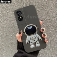 Auroras For TCL 50 SE Case Astronaut Holder Ultra-Thin Silicone Shockproof Shell For TCL 50 5G 505 Back Cover