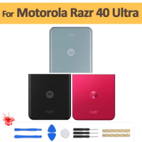 Original Back Cover For Motorola Razr 40 Ultra XT2321-3 Battery Case Hard Bateria Protective Phone Rear Case Replace Parts