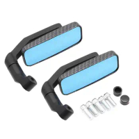 Motorcycle Rearview Mirror Side Handle Bar Mirror Rear View Mirror Universal Adjustable Clear Wide Angle Side Mirror Handle Bar