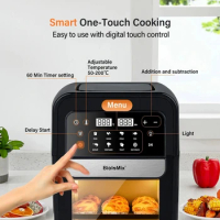 Multifunctional 7L Air Fryer without oil electric oven, Dehydrator, Convection Oven, Touch Screen Presets Fry, Roast