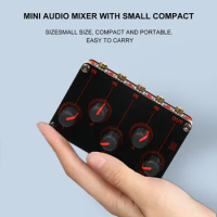 4-Channel Line Stereo Mixer Audio Mixer 4-in-1-out Passive Mixer Module Mini Stereo 4-way Audio Mixer 4 Audio Input
