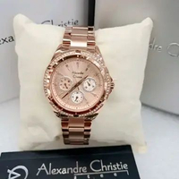 JAM TANGAN WANITA ALEXANDRE CHRISTIE CHRONOGRAPH ORIGINAL ROSE GOLD 2644 AC 2644 AC2644 ACF2644 JAM 