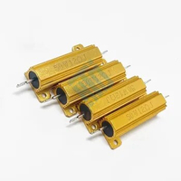 50W 100W Aluminum Power Metal Shell Case Wirewound Resistor 0.01R ~ 100K 1 4 6 8 10 20 200 500 1K 10K ohm resistance RX24 DSSRQI