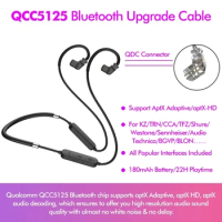Aptx HD Bluetooth Headphone Upgrate Cable Mmcx 0.78mm Wireless Cable IE80 IM50 IE40PRO A2DC HiFi Audio Cable for Sennheiser ATH