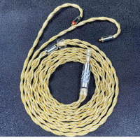 DIY 4-Strands FURUTECH OCC Plated Silver gold weave MMCX 0.78 2Pin Custom Headphone Cable 3.5mm 2.5mm 4.4mm QDC TFZ IE80S A2DC
