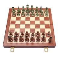 30cm Foldable Chess Set with 2.6 Inch Metal Chess Pieces