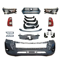 Car Front Rear Bumper Grille Body Kit For Toyota Hilux Revo 2018 Upgrade 2021