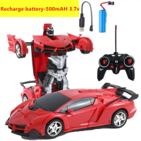 1022 Scale 1:18 Remote Control 2 in 1 Sports Transformation Car Mainan budak lelaki Deformation Car 