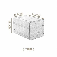 透明廚房抽屜抽拉式保鮮雞蛋盒雙層冰箱專用蛋托抽屜式雞蛋收納盒