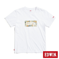 EDWIN  迷彩BOX短袖T恤-男款 白色 #503生日慶