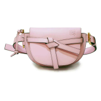 【LOEWE 羅威】321.54.Z58 Gate牛皮迷你腰包(全新展示品-粉色)