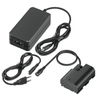 Palo ACK-E6 Continuous Power Adapter LP-E6 Dummy Battery for Canon EOS R R5 R6, 90D 80D 70D 7D 60D 6D, EOS 5D Mark II III, 5D