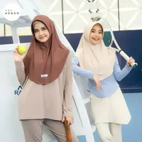 KENAN - Daily Dzevada Size M Hijab Instan Matt Jersey Bergo Busa Casual Kerudung Nyaman Simple Musli
