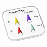 Peilinc Pen Tip Compatible with Apple Pencil Tips 1st &amp; 2nd Generation Color Nib Double Layer Soft with Damping Nibs