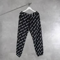 Celana LIFE WORK ALL OVER TEXT WHITE BLACK JOGGER PANTS 100% ORIGINAL Size M