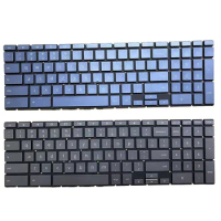 New Original US For HP Chromebook 15-DE Laptop Keyboard Backlit Light blue gray