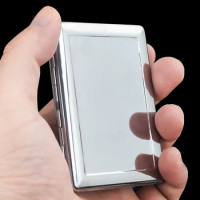 New 1 PC Portable cigarette Case ( Hold 8-10cigarettes) Mirror cigarette Storage holder Metal Cigarette Box