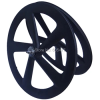 Brand New - Full Carbon Matt Clincher Wheelset Fixed Gear Five Spoke 700C Basalt Wheel Set