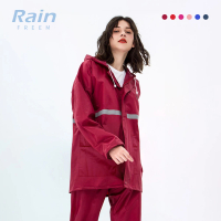 Rainfreem 超透氣 雨衣 兩件式雨衣 雨褲 機車雨衣 露營登山 外送通勤 - 豆棗紅