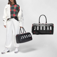 Nike 水桶包 Jordan Jumpman 行李袋 黑 白 肩背 手提 包 皮革 健身 運動包 JD2343014AD-001