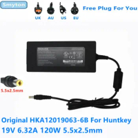 Original AC Adapter Charger For Huntkey Intel NUC GIMI LIGHTANK 19V 6.32A 120W HKA12019063-6B all in one Projector Power Supply