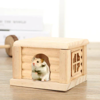 Hamster House Cage Decor Hamster Hideout with Window Rabbit Habitats for Gerbils Dwarf Hamster Lemmings Mouse Small Animals
